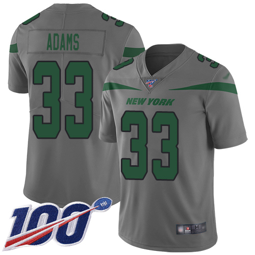 New York Jets Limited Gray Men Jamal Adams Jersey NFL Football #33 100th Season Inverted Legend